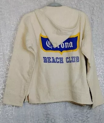 90's Corona Beer Beach Club Baja Poncho Hoodie| Heavy  Size L • $26.50