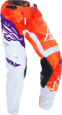 Fly Racing Kinetic Crux Youth Motocross Pants Jeans Org White Burg KTM MTB BMX • $55.65