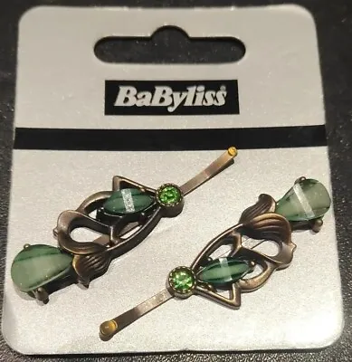 BABYLISS GREEN HAIR CLIPS FASHION FORMAL WEDDING PARTY /Best As A Gift   • £5.99
