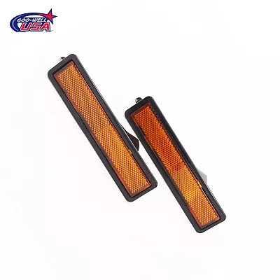 Set Of 2 Amber Bumper Side Marker Light Lamp For BMW E30 3 Series 84-91 New • $17.39