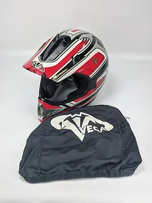 Vega Motocross Dirt Bike Helmet Size XL - Black White Red • $44.95