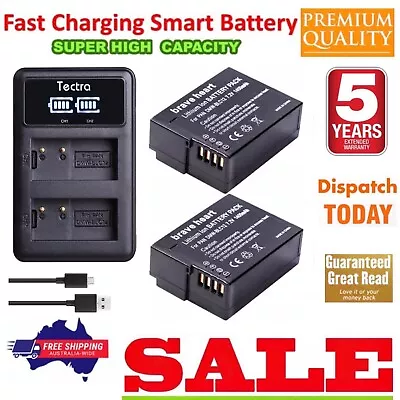 Batteries +Dual Charger For Panasonic Lumix DMC-GX8 DMC-G5 DMC-G6 DMC-G7 DMC-G8 • $66.77