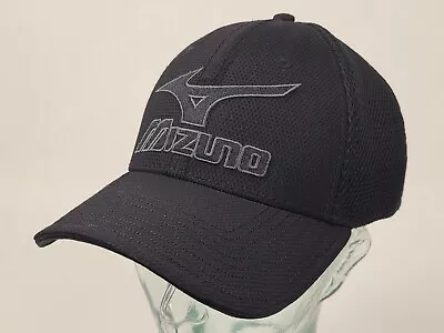 Mizuno New Era Stretch Fit Golf Hat Cap One Size Fits All Black On Black Logo • $17.99