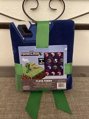 Minecraft Travel Blanket 40”x50”  Mojang Soft & Cozy ~ New! • $10