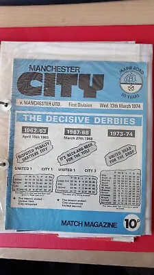 Manchester United Man Utd Away Programmes 1973/1974 Season - RELEGATION SEASON • £3.50