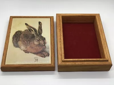 Graphic Tiles Bunny Rabbit Wood Felt Jewlery Trinket Box Kimberly Enterprises CA • $19.98