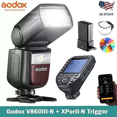 $318 • Buy Godox V860III-N Camera Flash Speedlite With XProII-N Trigger For Nikon Cameras