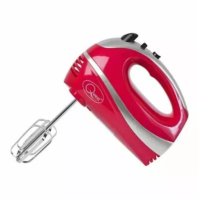 Quest Food Electric Whisk Blender Beater Mixer 5 Speed Turbo Hand Held - Red • £20.95