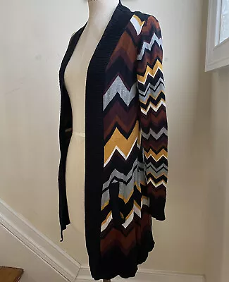 Missoni For Target Long Cardigan Sweater Chevron Zig Zag Womens XS Extra Small • $14.50