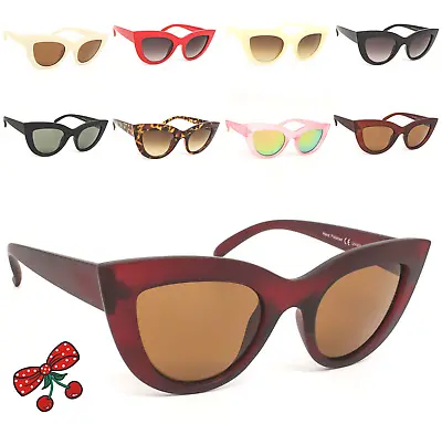 £8.07 • Buy Women's Rockabilly Vintage Cat Eye Sunglasses Retro 50's 60's Pin Up Pointy Tip