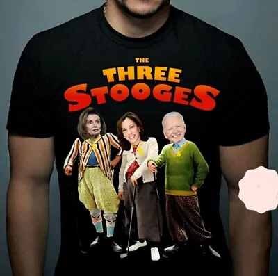 Three Stooges T-Shirt Comedy The Stooges Tee Biden Funny Shirt US Size S-5XL • $22.99