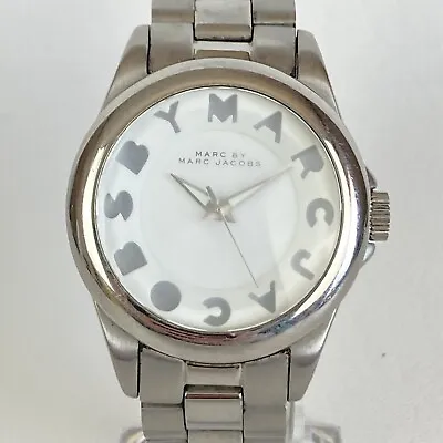 Marc By Marc Jacobs Bubbles Watch Men 36mm Silver Tone Round New Battery 8  • $31.99