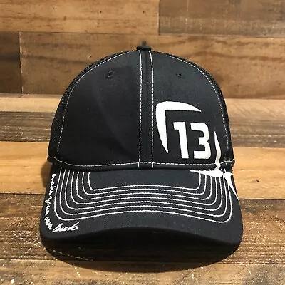 Thirteen Fishing Hat Cap Mens Fitted Medium Black Make Your Own Luck 13 Outdoor • $24.88