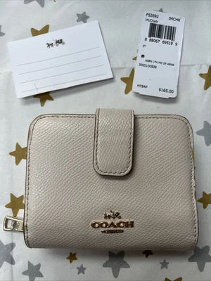 £25 • Buy Coach Leather Purse Wallet Cream Beige