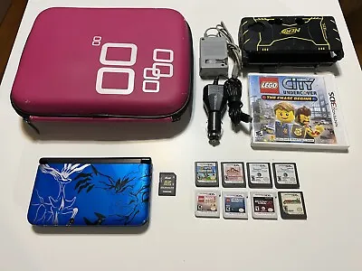 $55 • Buy Nintendo 3DS XL Pokemon X And Y Limited Edition Blue Console Bundle W/ Charger +