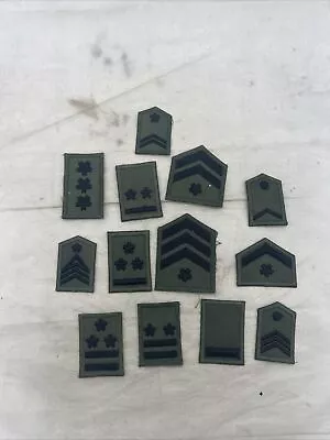 1970s Era Asian Military Rank Insignia Lot Cloth (U783 • $10