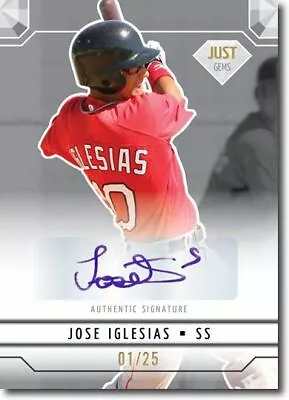 JOSE IGLESIAS 2011 Just GEMS Rookie Autograph BLACK Auto RC #/25 • $30