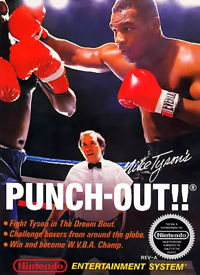 Mike Tyson's Punch Out!! Nes Poster High Quality 4x6 8x10 8.5x11 11x17 13x19 • $4.98