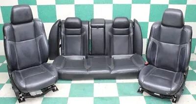 17' CHARGER *WEAR* Black Leather Dual Power Mem Heat Cool Buckets Backseat Seats • $1614.99