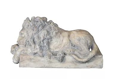 Italian Vatican Style Resting Lion Sculpture After Canova Bookend Sculpture 15  • $93.60