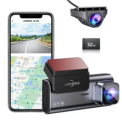 JOMISE Dual Dash Cam UHD 4K WIFI GPS Front Rear Car Dash Camera Night Vision • $87.99