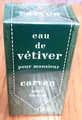 Vintage Carven Vetiver Pour Monsieur 1/3 Fl Oz 10 Ml Edt ~ Sealed • $33