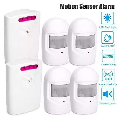 LOT Wireless Driveway Alarm IR Motion Sensor Doorbell Home Security Outdoor Y4H8 • $20.98