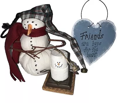 2 Snowman Christmas Ornaments Stuffed Snowman Midwest CF S’mores Snowman  ⛄️ • $12