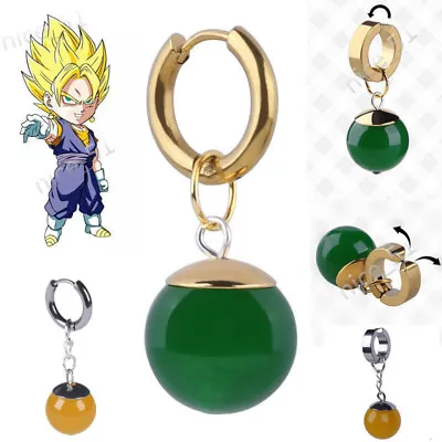 Vegetto Potara Black Son Goku Zamasu Earrings Ear Stud Cosplay Earring • $10.99