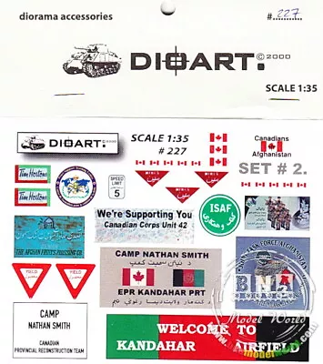 DioArt 1/35 Modern  Canadians In Afghanistan  Signage II '05-'07 • $5.15