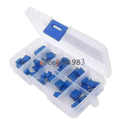 3296W Multi-turn Trimmer Potentiometer 3296 Variable Resistor Kits With Box • $6.30