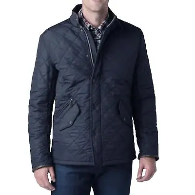 Barbour Jacket Mens Quilted Padded Winter Warm Lined Waterproof Outdoor Coat • $161.62