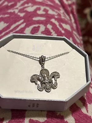 Bomb Party Versailles Necklace  The Antoinette  Morganite Sterling Fleur De Lis • $55