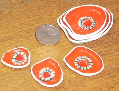 $12 • Buy Miniature Mexican Mexico Folk Art Clay Stacking Plate Plates Platter Set 1071