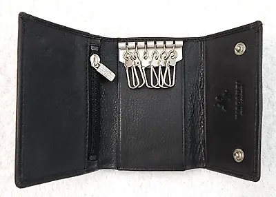 Visconti Compact Leather Keycase Wallet 1178 Black • $14.95