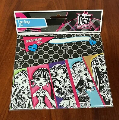 MONSTER HIGH Loot Bag Birthday Party Kids Supplies Amscan 8 Count Treat Bags Vin • $20