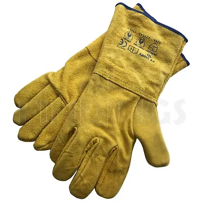 £12.99 • Buy 13  Heat Resistant Melting Furnace Leather Gloves Refining Casting Gold Copper