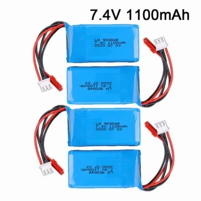 $7.99 • Buy 1Pcs Battery 7.4v 1100mah 25c For Wltoys A949 A959 A969 A979 V912 V913 V353 Car 