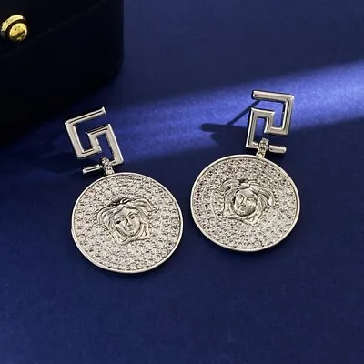 Versace Retro Hollowed-out Crystal Medusa Earrings • $79.85