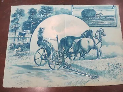 Osborne Junior & Osborne Mower Farm Machinery Horse Drawn Victorian Trade Card • $55
