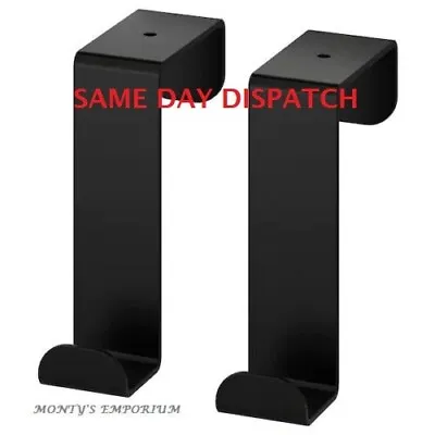 IKEA Over Door Clothes Towel HOOK 2 PACK Skogsviken Black Bath/Bedroom • £5.25