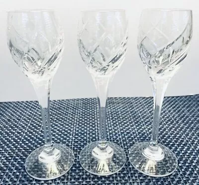 Mikasa English Garden Cordial Crystal Glasses  7” Stemware Lot Set Of 3 • $99