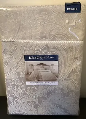 Julian Charles - Double Duvet Cover Paisley Natural  • £42.50
