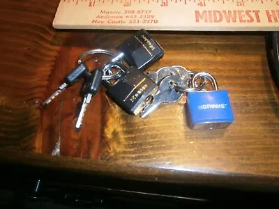 Lot Of 3 Miniature Locks 2 Master 1 Brinks With Keys Cool Estate Find • $5.99