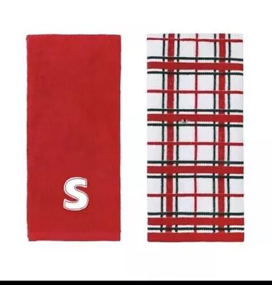 St. Nicholas Square Monogram Hand Towel 2-pack Set (S) • $15.99