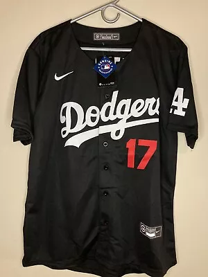 LOS ANGELES DODGERS SHOHEI OHTANI BLACK JERSEY Stitched  Adult Medium #17 • $50