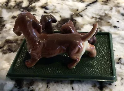 Vintage Dachshund Plastic Figures Figurines Mother & Pups • $9.99