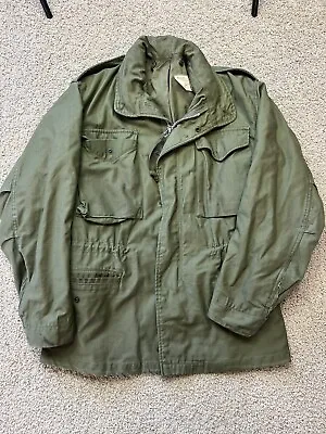 M-65 Vietnam Era 1969 Field Coat Jacket With Hood Sz S MFG By Allen Overall Co. • $89.99