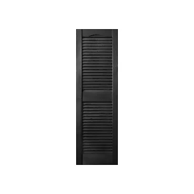 Plastic Development Group 14 X 59 Inch Exterior Vinyl Louvered Shutters Black • $87.99