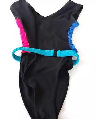 80’s Aerobics Leotard High Leg Vintage By Rain Beau M Jazzercise Bodysuit Barbie • $95